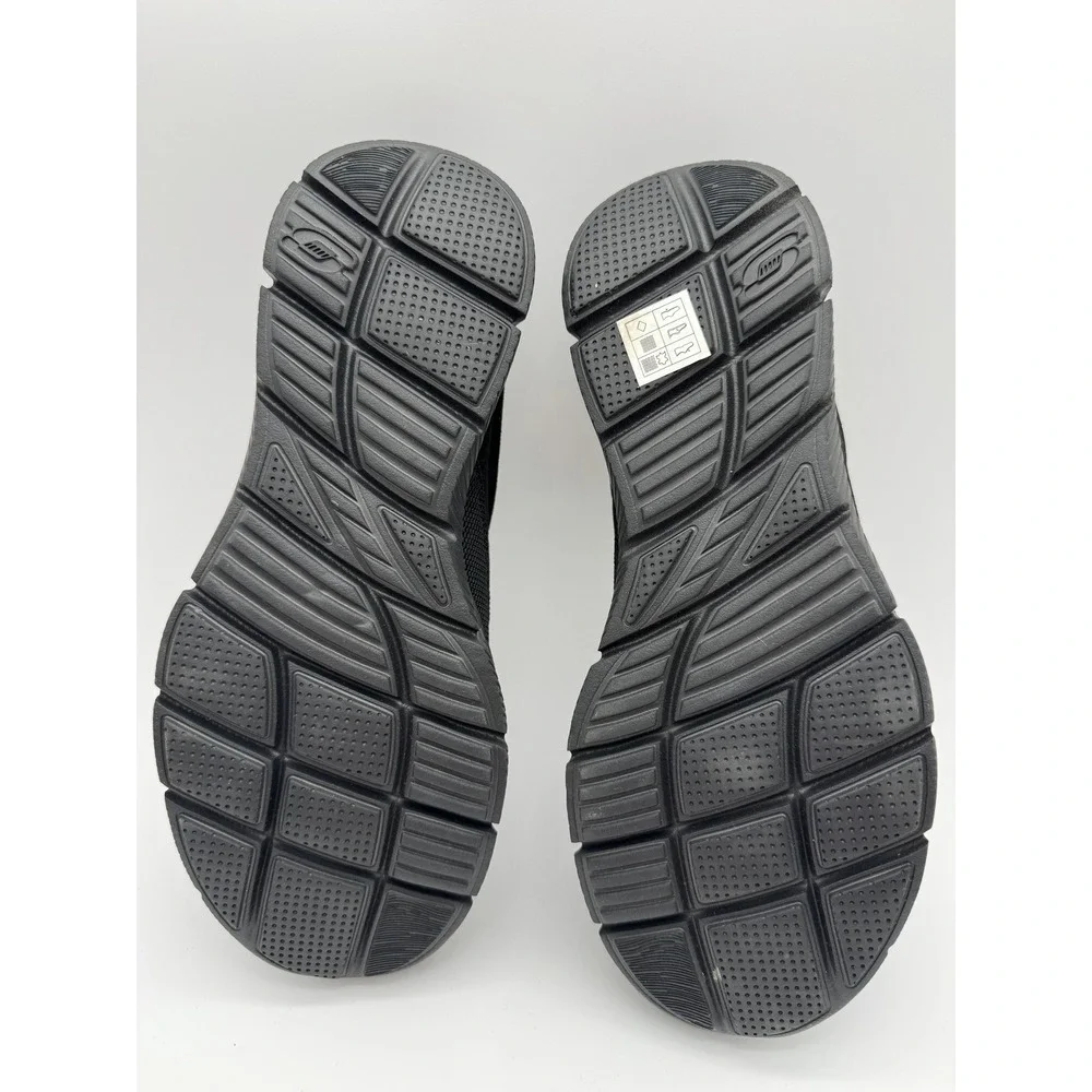 Skechers Mens 10 Slip On Shoes Black Memory Foam Casual Comfort‎ Walking
